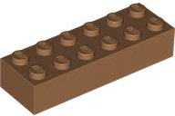 A Medium Nougat LEGO Brick 2 x 6 with two rows of six studs, design 2456.