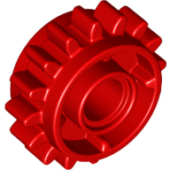 2x Genuine LEGO™ Red Technic Gear 16 Tooth with Clutch 18946